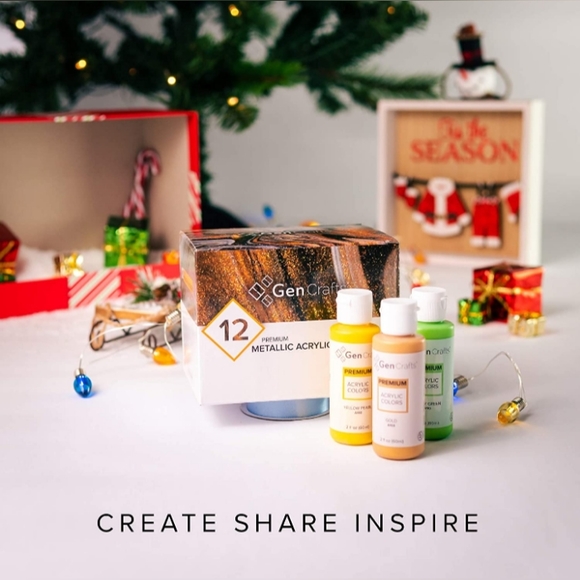 Metallic Pouring Paint Premium Acrylic Set of 12 Bottles Paints Art Painting New - Picture 6 of 6